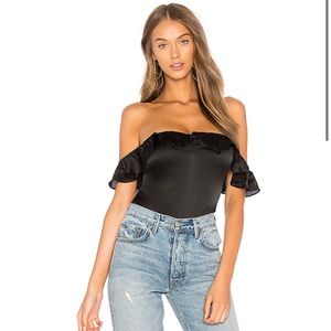 NWT For Love and Lemons Black Bodysuit